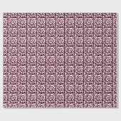 Papier Cadeau Cells Abstraction Black White Hot Pink (Plat)