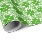 Papier Cadeau Celtic et trèfle (Coin rond)