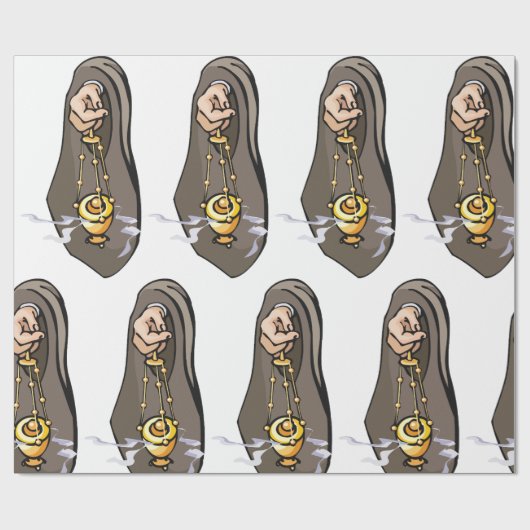 Papier Cadeau Censure catholique de l'encens culte (Plat)