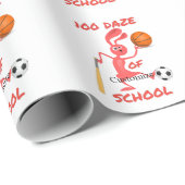 Papier Cadeau Cent Daze De L'École Thunder_Cove (Coin rond)