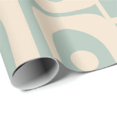 Papier Cadeau Centre du siècle moderne Piquet rétro clair Celado (Coin rond)