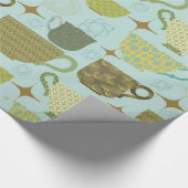 Papier Cadeau Centre-siècle moderne Turquoise Teacup (Coin)