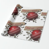 Papier Cadeau Century Maker Cricket Bat et Ball Sports (Déroulé)