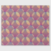 Papier Cadeau Cercle Abstrait à bandes multiples (Plat)