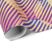 Papier Cadeau Cercle Abstrait à bandes multiples (Coin rond)