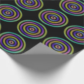 Papier Cadeau cercle coloré de tirets (Coin)