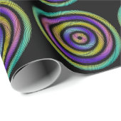 Papier Cadeau cercle coloré de tirets (Coin rond)