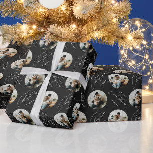Papier Cadeau Cercle de photo élégant et mignon personnalisé pou