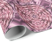 Papier Cadeau Cercle en satin de vin rose (Coin rond)