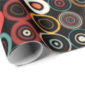 Papier Cadeau Cercle multicolore de Boho rétro (Coin rond)