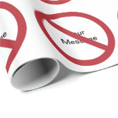 Papier Cadeau Cercle personnalisé avec bouton (Coin rond)