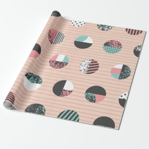 Papier Cadeau Cercles à motifs graphiques sans couture motif. Vi