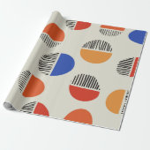 Papier Cadeau Cercles Abstraits motif transparent, arrière - pla (Déroulé)