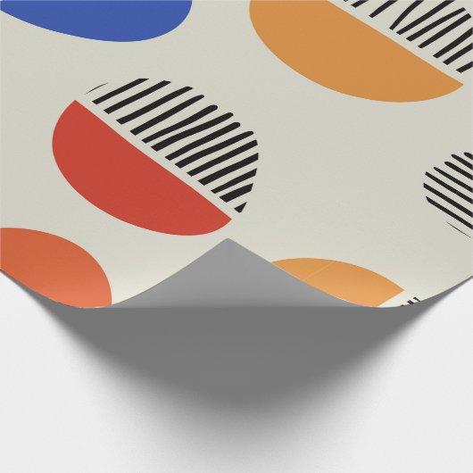 Papier Cadeau Cercles Abstraits motif transparent, arrière - pla (Coin)