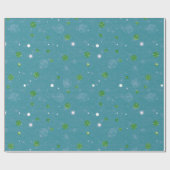 Papier Cadeau Cercles Abstraits Parties scintillant Gold Green N (Plat)