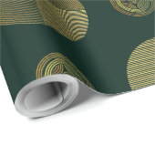 Papier Cadeau Cercles Art Déco Luxe Or Moderne (Coin rond)