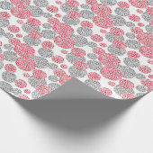 Papier Cadeau Cercles avec imprimé léopard gris et rouge (Coin)