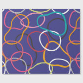 Papier Cadeau Cercles, bandes abstraites sans couture motif vint (Plat)