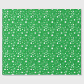Papier Cadeau Cercles blancs et verts Motif géométrique (Plat)