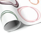 Papier Cadeau Cercles Boho (Coin rond)