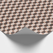 Papier Cadeau Cercles Brown géométriques Conception transparente (Coin)