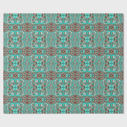 Papier Cadeau Cercles célestes circulaires concentrés (Plat)
