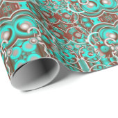 Papier Cadeau Cercles célestes circulaires concentrés (Coin rond)