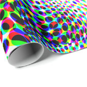 Papier Cadeau Cercles colorés amusants (Coin rond)