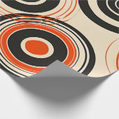 Papier Cadeau Cercles concentrés rétro (Coin)