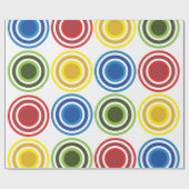 Papier Cadeau Cercles Concentriques Colorés Anniversaire (Plat)
