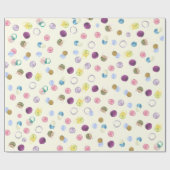Papier Cadeau Cercles d'aquarelle (Plat)
