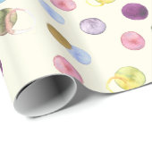 Papier Cadeau Cercles d'aquarelle (Coin rond)