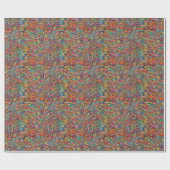 Papier Cadeau - Cercles d'Art Psychédélique (Plat)
