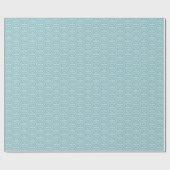 Papier Cadeau Cercles de cœur mignons d'amour Motif moderne bleu (Plat)