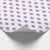 Papier Cadeau Cercles de Pois violets de chardon (Coin)