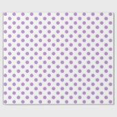 Papier Cadeau Cercles de Pois violets de chardon (Plat)