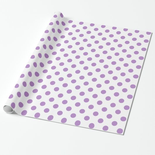 Papier Cadeau Cercles de Pois violets de chardon (Déroulé)