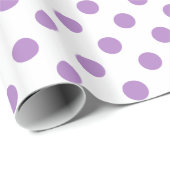 Papier Cadeau Cercles de Pois violets de chardon (Coin rond)