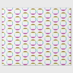 Papier Cadeau Cercles de verre dégradé arc-en-ciel colorés brill