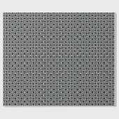 Papier Cadeau Cercles de zigzag blanc mignon motif (Plat)
