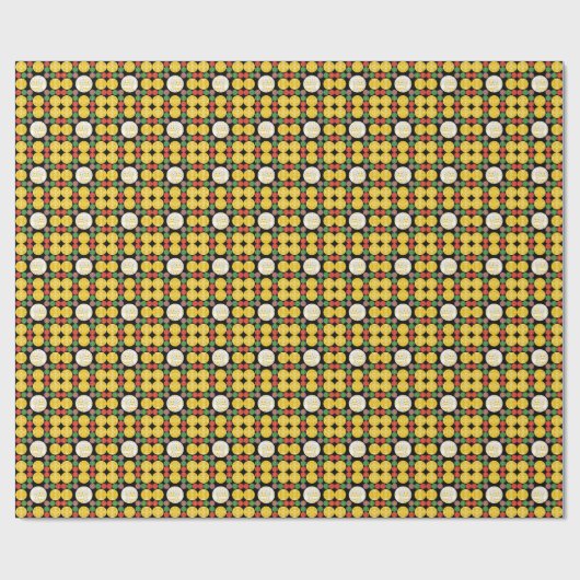 Papier Cadeau Cercles d'étoiles (Plat)