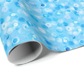 Papier Cadeau Cercles d'hiver : Pois Abstraits. (Coin rond)