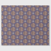 Papier Cadeau Cercles D'Or Et De Grey (Plat)