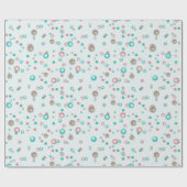 Papier Cadeau Cercles d'or rouge vert Abstrait Noël moderne (Plat)