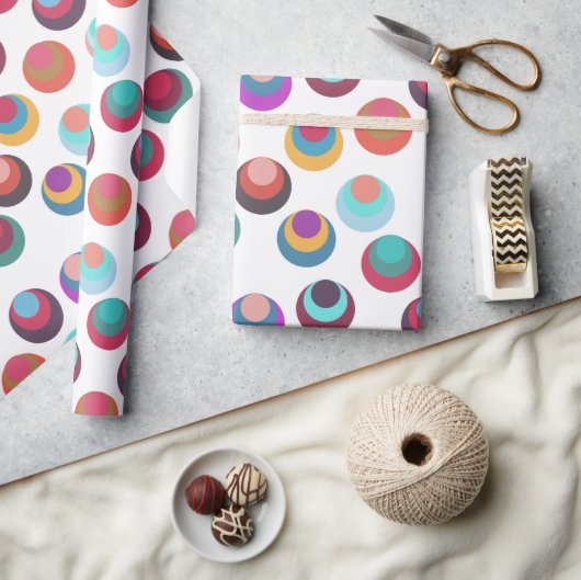 Papier Cadeau Cercles du milieu du siècle (Artisanat)