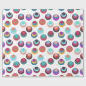 Papier Cadeau Cercles du milieu du siècle (Plat)