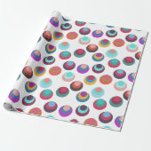 Papier Cadeau Cercles du milieu du siècle (Déroulé)