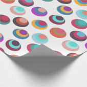 Papier Cadeau Cercles du milieu du siècle (Coin)