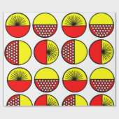 Papier Cadeau Cercles et étoiles (Plat)