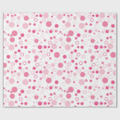 Papier Cadeau Cercles Et Points Rose Design Modernes (Plat)